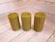 Набір оливкових воскових свічок з кольорової вощини Zigrivay (8,5х4,5см) 3 шт
