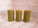 Набір оливкових воскових свічок з кольорової вощини Zigrivay (8,5х4,5см) 3 шт