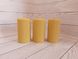 Набір воскових свічок з кольорової вощини лимонного кольору Zigrivay (8,5х4,5см) 3 шт