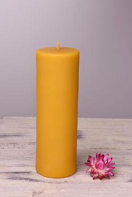 Воскова свічка з бджолиного воску циліндр (5х14 см)