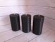 Набір чорних воскових свічок з кольорової вощини Zigrivay (8,5х4,5см) 3 шт