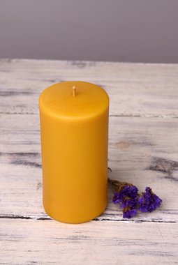Восковая свеча из пчелиного воска цилиндр ( 6х12см) (с16)