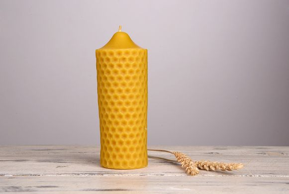 Свічка воскова з натурального бджолиного воску "Медова" Zigrivay (15х5см)