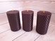 Набір темно-фіолетових воскових свічок з кольорової вощини Zigrivay (8,5х4,5см) 3 шт