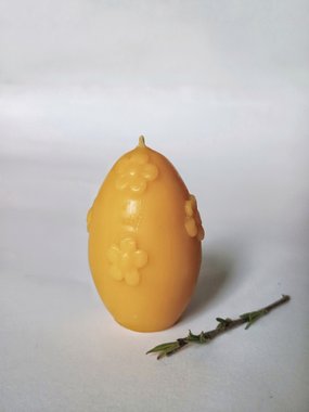 Свічка з бджолиного воску Великодня "Першоцвіт" Zigrivay (5.5х4см)