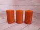 Набір помаранчевих воскових свічок з кольорової вощини Zigrivay (8,5х4,5см) 3 шт