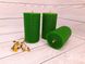 Набір зелених воскових свічок з кольорової вощини Zigrivay (8,5х4,5см) 3 шт